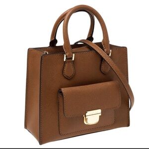 Michael Kors Bridgette Saffiano leather small tote style crossbody bag